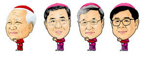 성직자 캐리커처 그려 홈페이지에 올리는 박우철씨