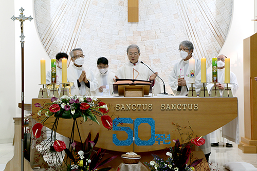 수원 대천동본당, 설립 50주년 감사 미사 봉헌